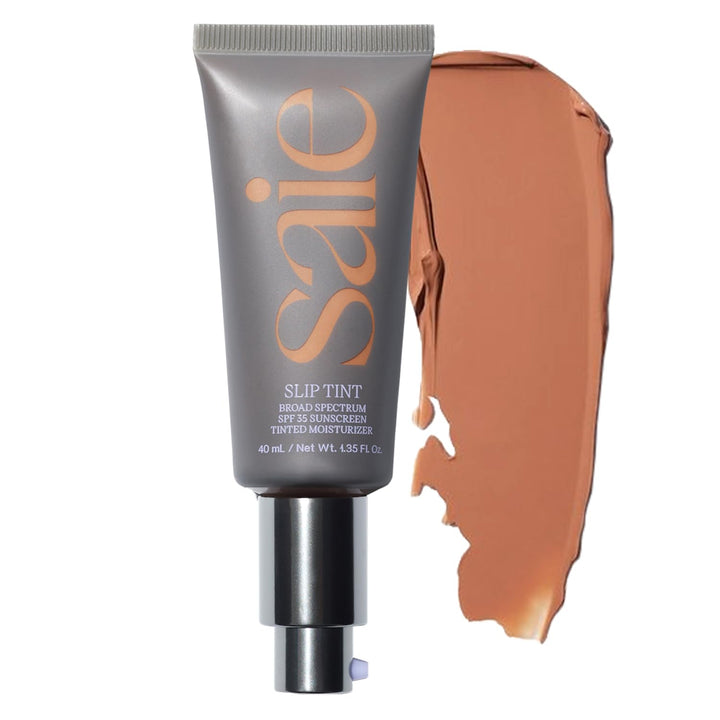 Slip Tint Tinted Moisturizer with SPF 35 - Light Coverage, Glowy Skin Tint & Mineral Sunscreen for Face with Hydrating Hyaluronic Acid - Summer Makeup Essential - Shade Three (1.35 Oz)