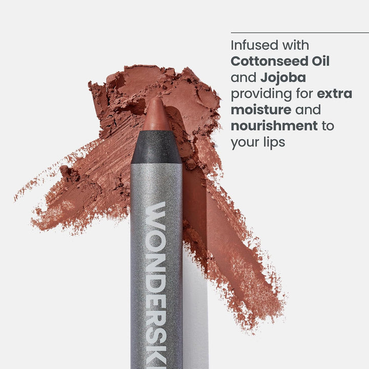Lipliner Pencil - 360 Contour Lipliner, Long Lasting, Sharpenable, Waterproof and Transfer-Proof Brown Lip Liner Pencil (Saddle)