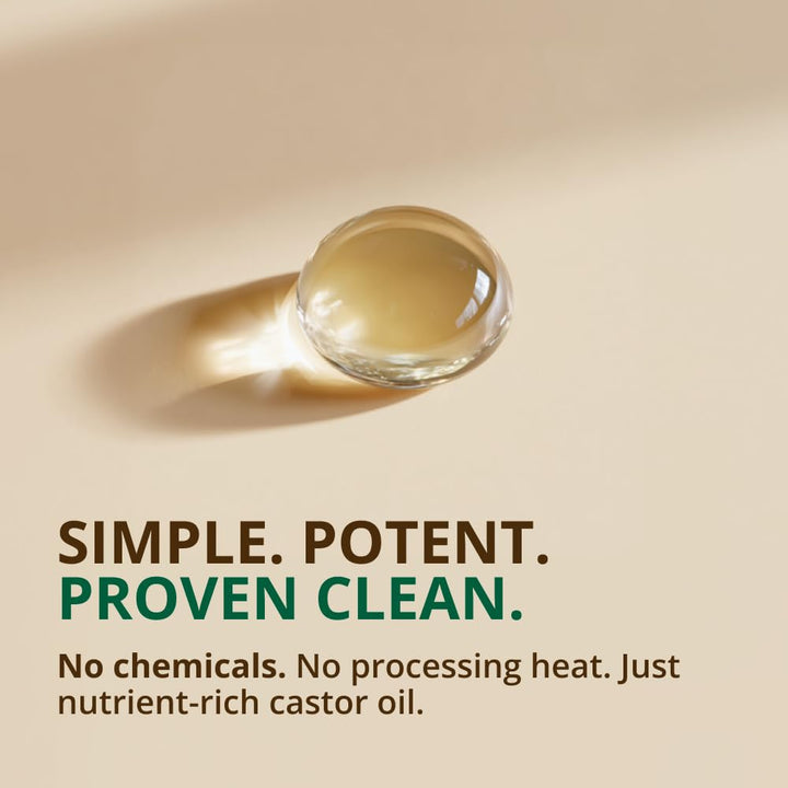 Castor Oil (16Oz Glass Bottle) USDA Certified Organic, 100% Pure, Cold Pressed, Hexane Free. Boost Hair Growth for Thicker, Fuller Hair, Lashes & Eyebrows.