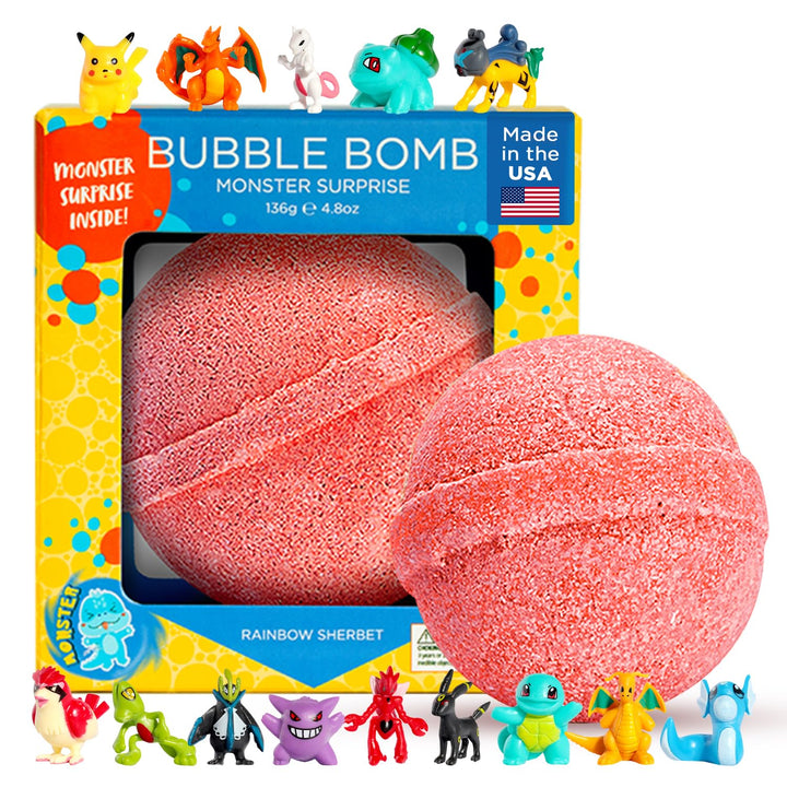 Halloween Bath Bombs for Kids with Surprise Halloween Toys inside - Large Pumpkin Bath Bombs for Kids, Boys & Girls – Spooky Boo Basket Stuffers for Kids - Made in USA Bubble Bomb by