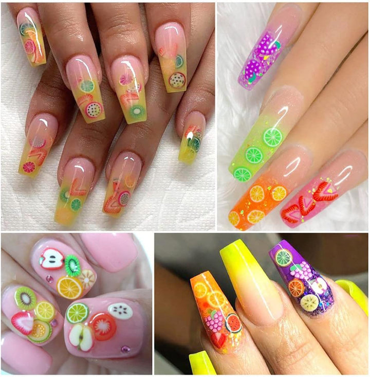 3000 PCS Clay Slices Fruit Nail Art Slices for DIY 3D Polymer Slices Making Polymer Clay Slices for Nail Art（Mixed Slices）