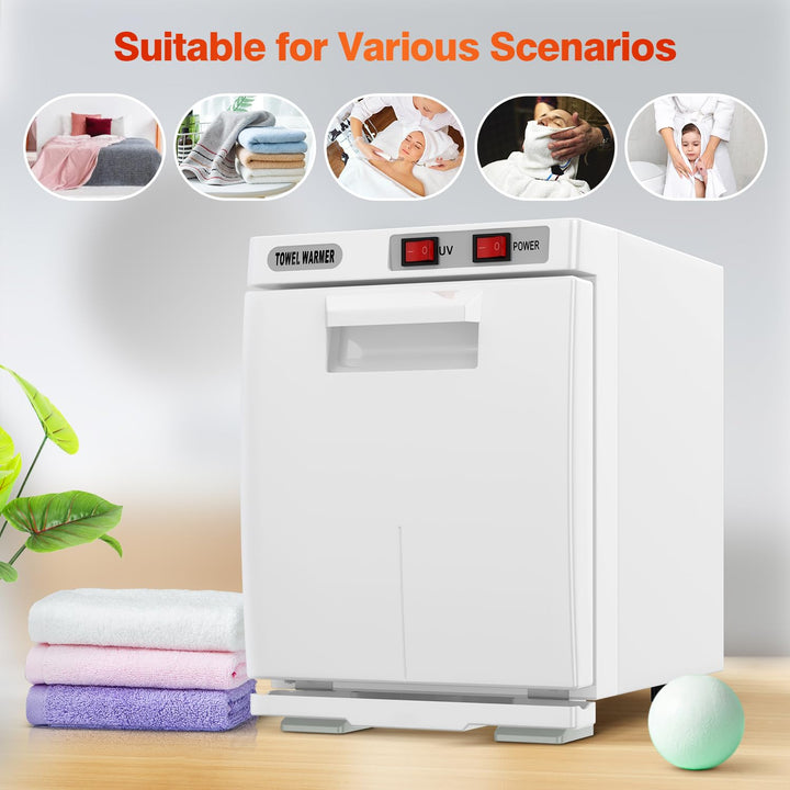 Hot Towel Warmer, Spa Towel Cabinet 5L Professional Mini Towel Heater, Towel Warmer for Facials SPA Barbershop Esthetician (White)