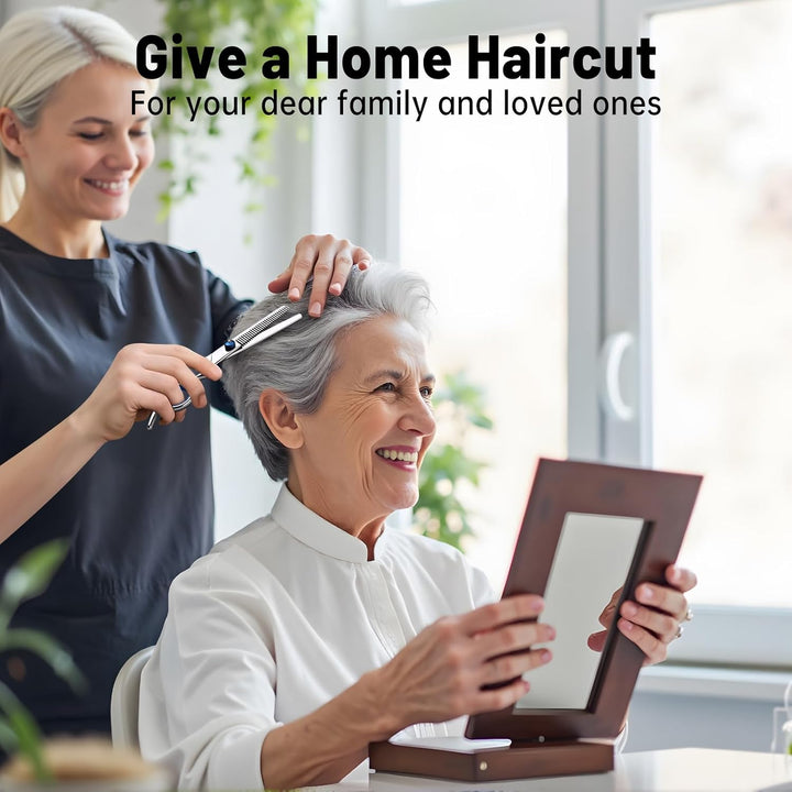 Hair Cutting Scissors Set, Professional Stainless Cutting Hair Scissors, Barber Hair Cutting Scissors Thinning Shears Sharp Blades Hairdresser Haircut for Women/Men/Kids, LFJ1234