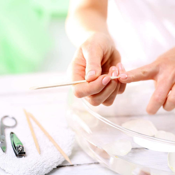 Nail Art Orange Wood Sticks, 50PCS Multi Functional Cuticle Pusher Remover Manicure Pedicure Tool,4.5 Inch