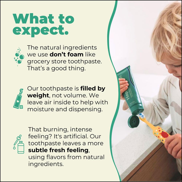 Hydroxyapatite Toothpaste, Fluoride Free, Natural Whitening for Kids, Toddlers and Adults, SLS Free, Enamel Safe, Dentist Formulated with Clean Ingredients, Vanilla Frosting Flavor, 3.4Oz