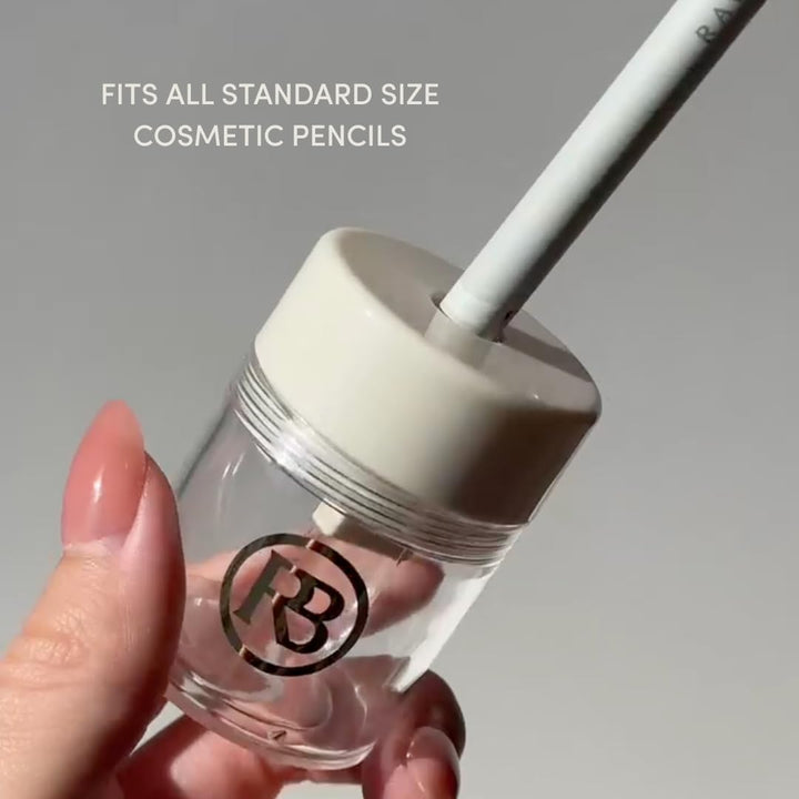 Lip & Eye Liner Pencil Sharpener – German Blade, Mess-Free Reservoir, Smooth Precise Tips for Lip & Eye Liners