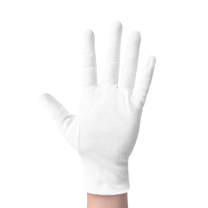2 Pairs Cotton Gloves, White Gloves for Dry Hands, Cotton Gloves for Sleeping, Moisturizing Night Gloves, White Gloves 100% Cotton, Size M (2 Pairs)