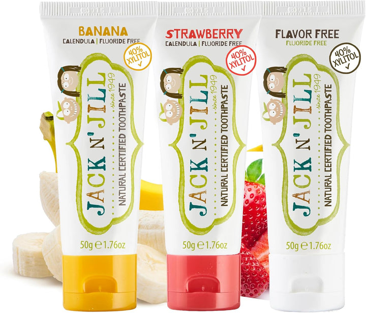 Natural Toothpaste for Baby and Infants - Fluoride Free Training Toothpaste, 40% Xylitol, Bpa-Free - Flavor Free, 1.76 Oz (Pack of 1)