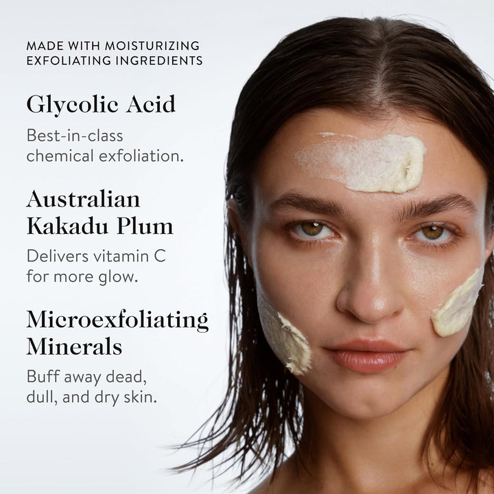 Beauty Microderm Exfoliator | Microdermabrasion Scrub to Smooth Textured Skin | Physical & Chemical Exfoliant | Micro-Exfoliating Minerals & Glycolic Acid | 0.5 Fl Oz