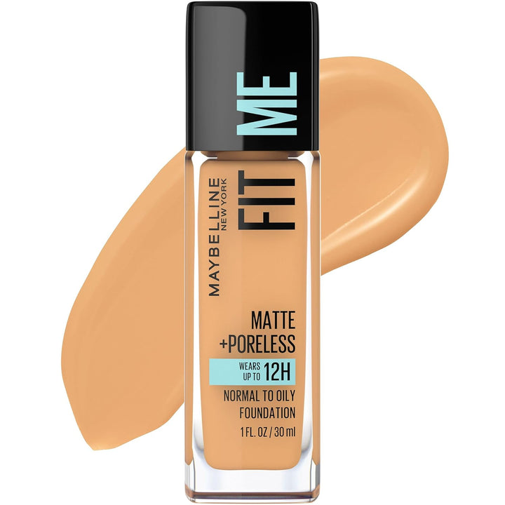 Fit Me Matte + Poreless Liquid Oil-Free Foundation Makeup, Classic Ivory, 1 Count (Packaging May Vary)