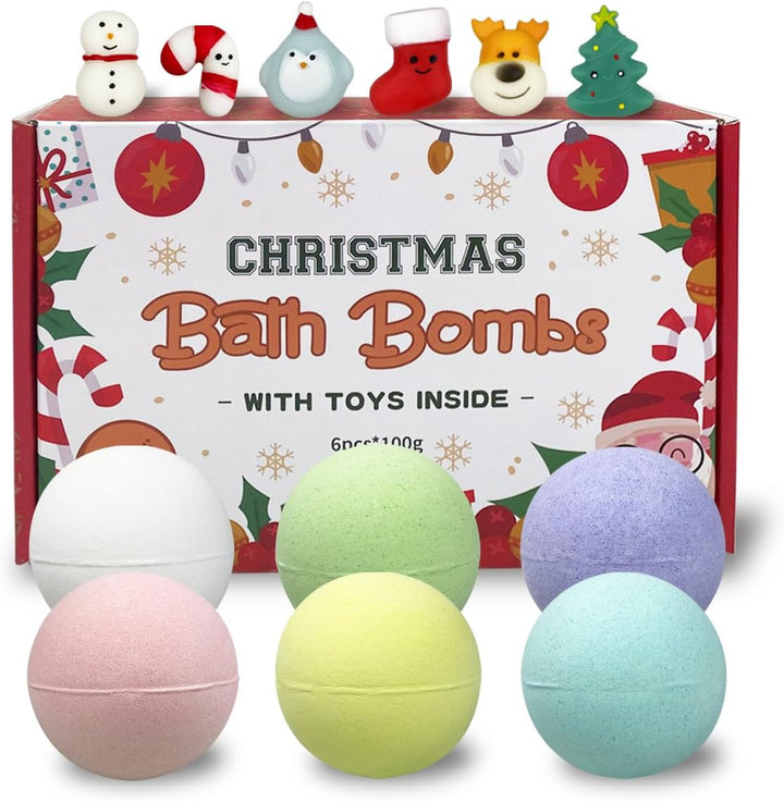 6 Pack Halloween Pumpkin Bubble Bath Bombs with Halloween Squishy Toys inside for Kids Girls Boys Halloween Treat Bags Halloween Toys Gifts