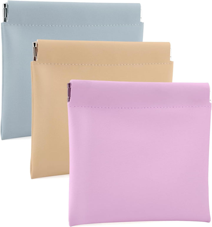 4 PCS Small Makeup Bag for Purse, Mini Portable Cosmetic Bags for Women, Coin Purse Lipstick Cosmetic Accessories Organizer, Small Travel Kit Storage Pouch