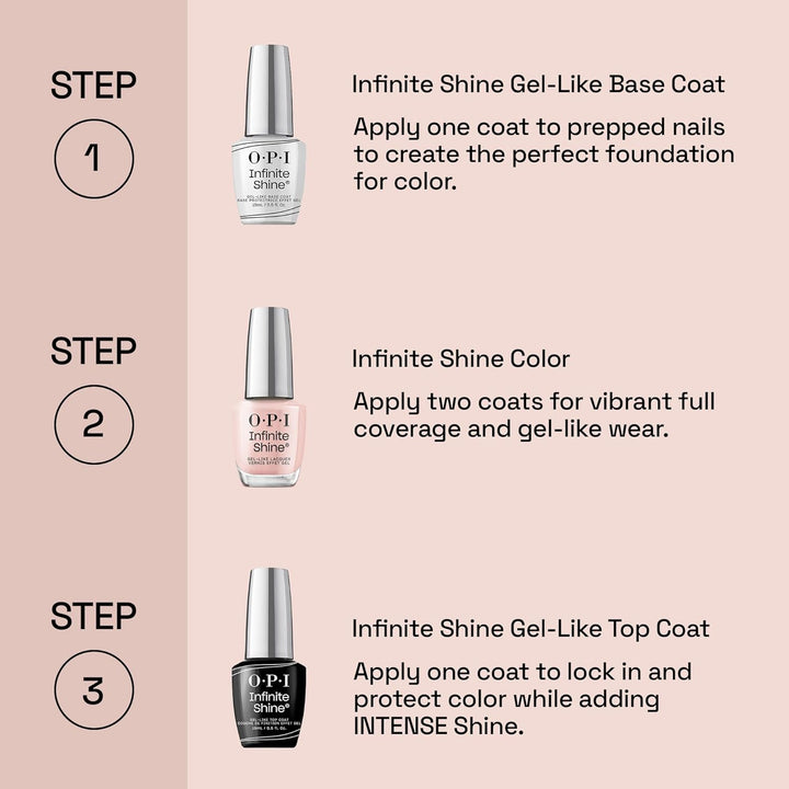 Infinite Shine Long Wear Nail Polish | Clear Gel like Nail Polish Base Coat & Top Coat | Vegan, Long Lasting, Protects Nails