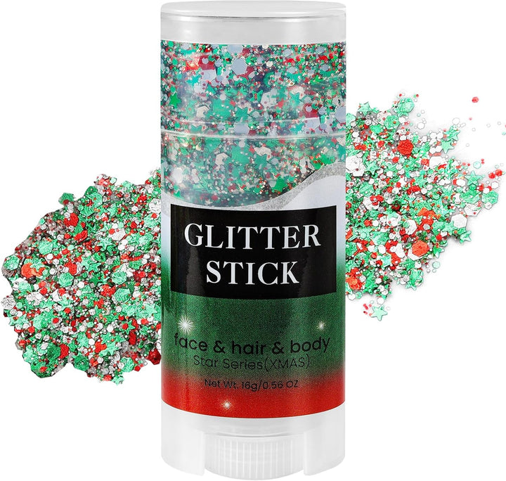 Purple Body Glitter Stick,Singer Concert Outfit Face Glitter Makeup for Women,Hair Glitter Gel for Kids,Festival Rave Pride Accessories,Mermaid Sequins Chunky Glitter Face Paint,0.56Oz