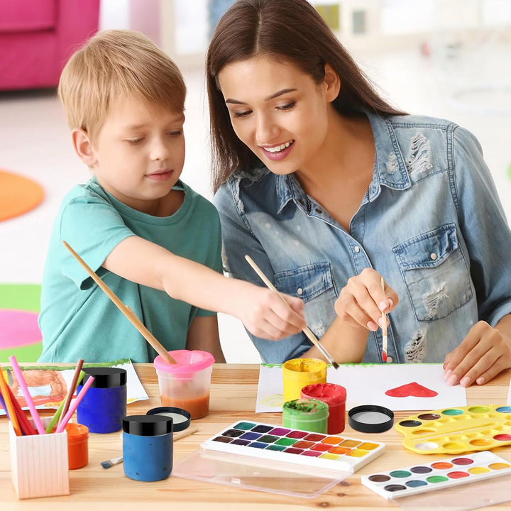 50 Pack 4 Oz Clear Plastic Jars with Lids - Small/Mini Containers for Slime, Ointments，Creams, Samples, Eyeshadow, Travel Storage， Makeup, Lotion, and Body Butter.