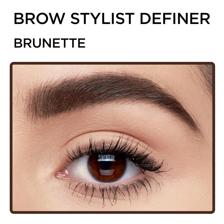 Makeup Brow Stylist Definer Waterproof Eyebrow Pencil, Ultra-Fine Mechanical Pencil, Draws Tiny Brow Hairs and Fills in Sparse Areas and Gaps, Brunette, 0.003 Ounce (1 Count)
