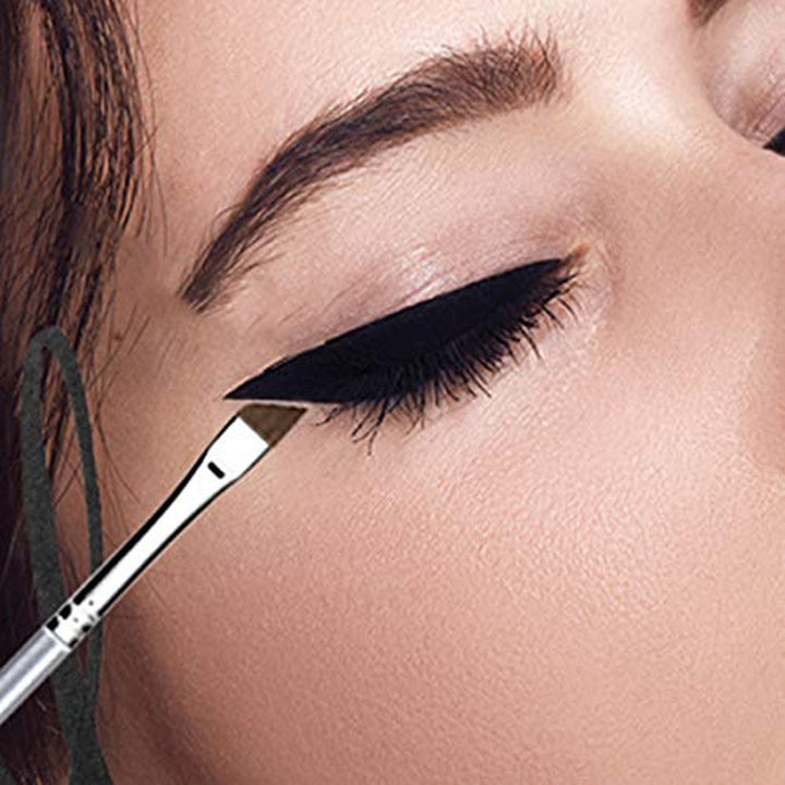 Angled Eyeliner Brush Slanted - Small Thin Winged Liner for Clean Lines to Apply Smooth Liquid Gel Liner for a Fine Wing | Application of Flat Angle Edges Allows Precision Control Sexy Cat Eyes
