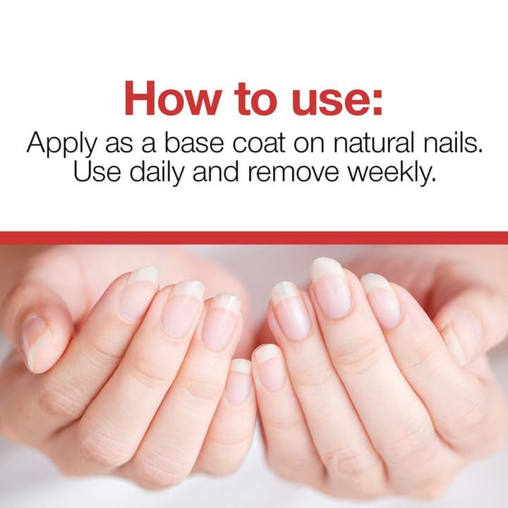 Nail Strengthener and Growth, Natural Nail Strengthening Clear Nail Polish Repair Treatment, Nail Growth & Conditioning, Stops Splits, Chips, Cracks & Strengthens Damaged and Thin Nails