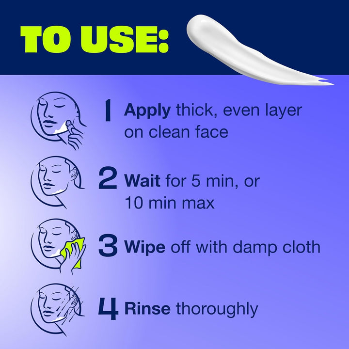 Exfoliating Facial Hair Removal Cream for Women - Smooth Skin Solution with Collagen for Sensitive Skincare