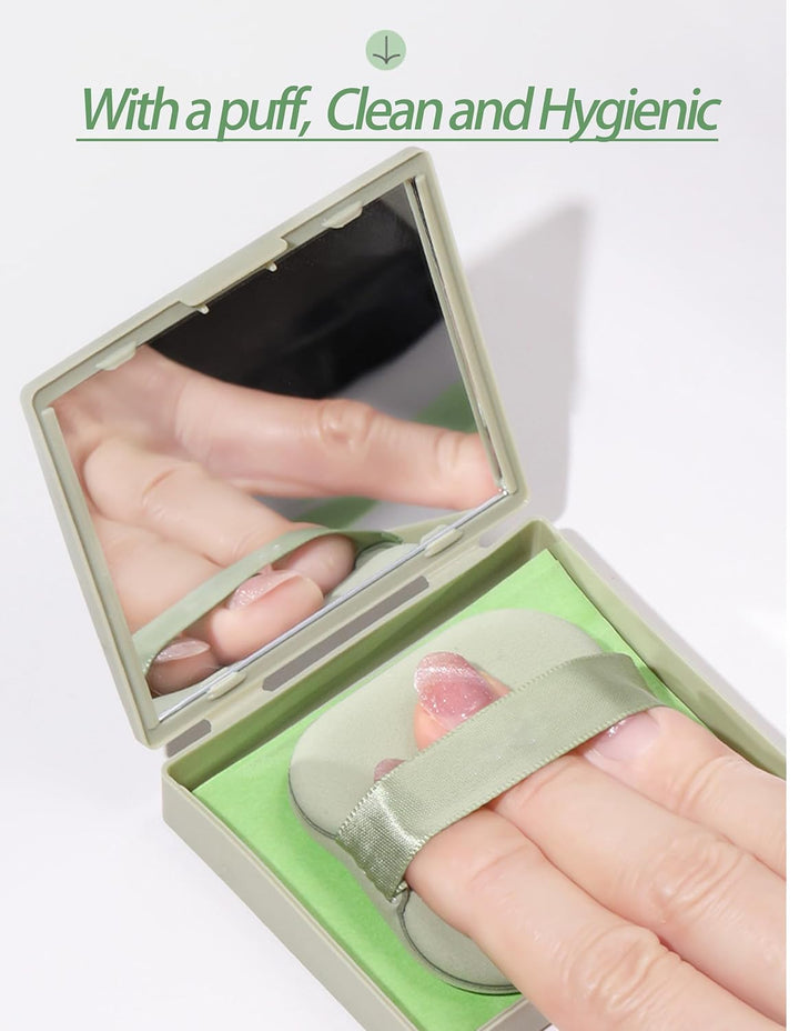 Oil Blotting Paper - 300 Sheets W/Mirror, Puff & Refills, Absorbs Excess Face Oil, Controls Shine, Gentle for Makeup Use