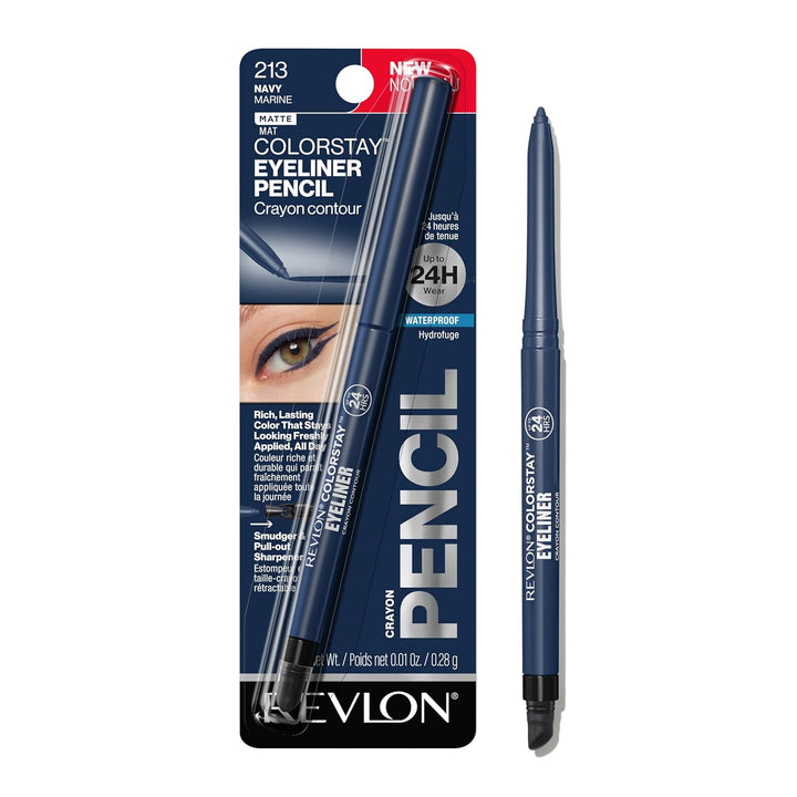 Colorstay Pencil Waterproof Eyeliner, Smudge-Proof, Eye Makeup with Built-In Sharpener, 202 Black Brown, 0.01 Oz