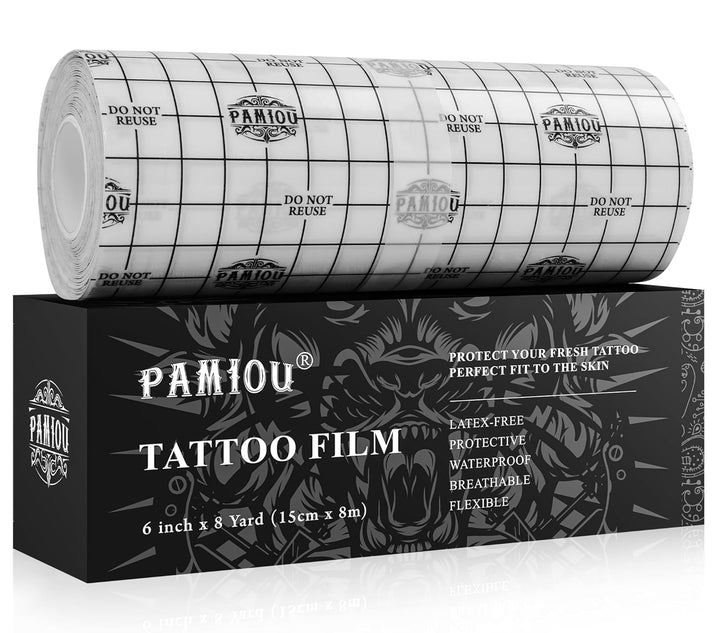 Tattoo Aftercare Second Skin Tattoo Cover up Patch - 6 Inches X 2 Yards Tattoo Wrap, Breathable, Waterproof, Transparent, Latex-Free Film, Protective Tape for Skin Recovery