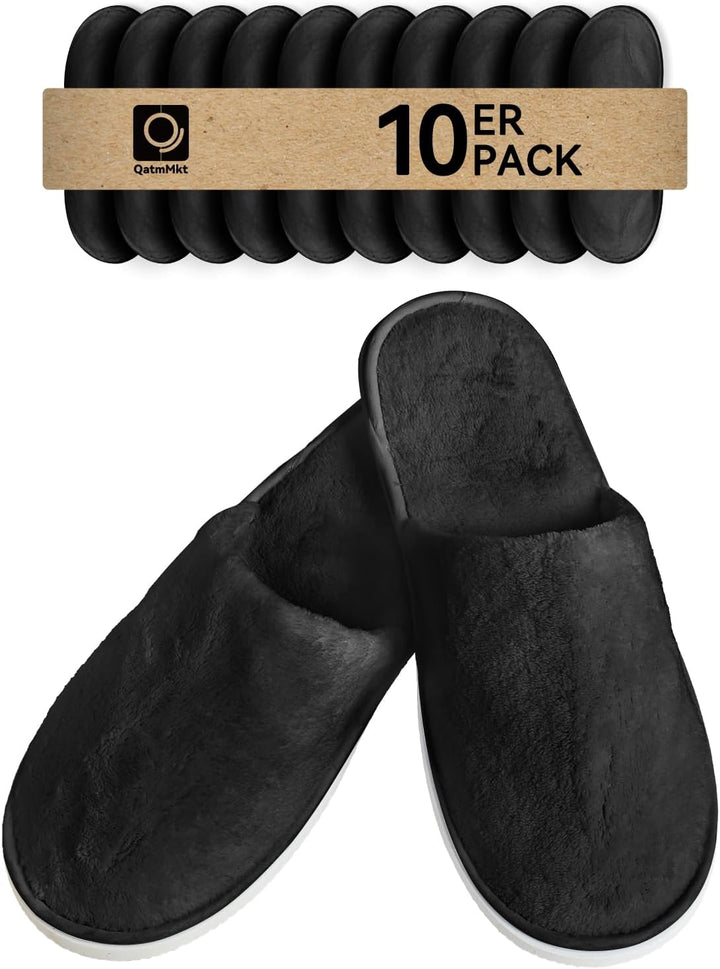 10PCS Unisex Guest Disposable Slippers, SPA Cotton Slipper, Hotel Bath Slippers Disposable, Travel Bulk Guest House Slipper for Shoeless Home, Travel, Hotel or Commercial