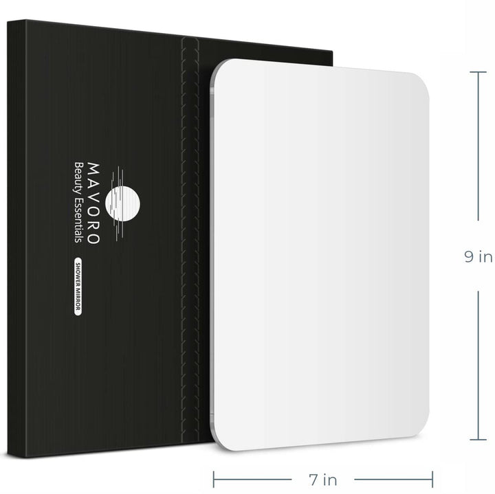 7X9 Shaving Mirror for Shower | 3M Adhesive Shower Mirror | Acrylic - Unbreakable | Less Fogging | Sleek Frameless | Peel and Stick | Glassless Safety (1 Pack)