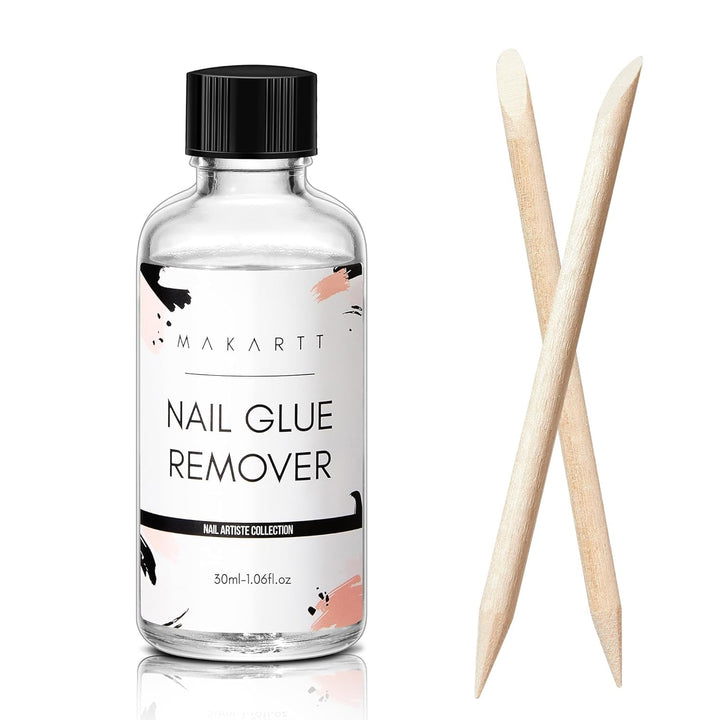 Nail Glue Remover for Press on Nails - 30ML Glueoff Easy Removal Versatile Debonder for Glue on Tips, Regular Polish, Quick Glues and Semi-Cured Sticker DIY Manicure Supply