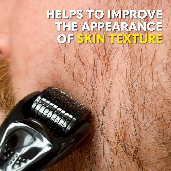 Enhanced Beard Growth Kit - Derma Roller, Beard Growth Oil (2PK), Sandalwood Beard Balm, Comb - Gift Set