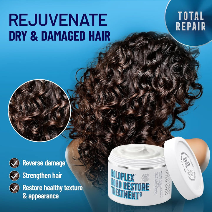 Boldplex Hair Mask - Deep Conditioner for Dry, Damaged Hair - Mascarilla Para El Cabello - Helps Repair and Nourish Curly, Bleached, or Frizzy Hair - 6.76 Fl Oz