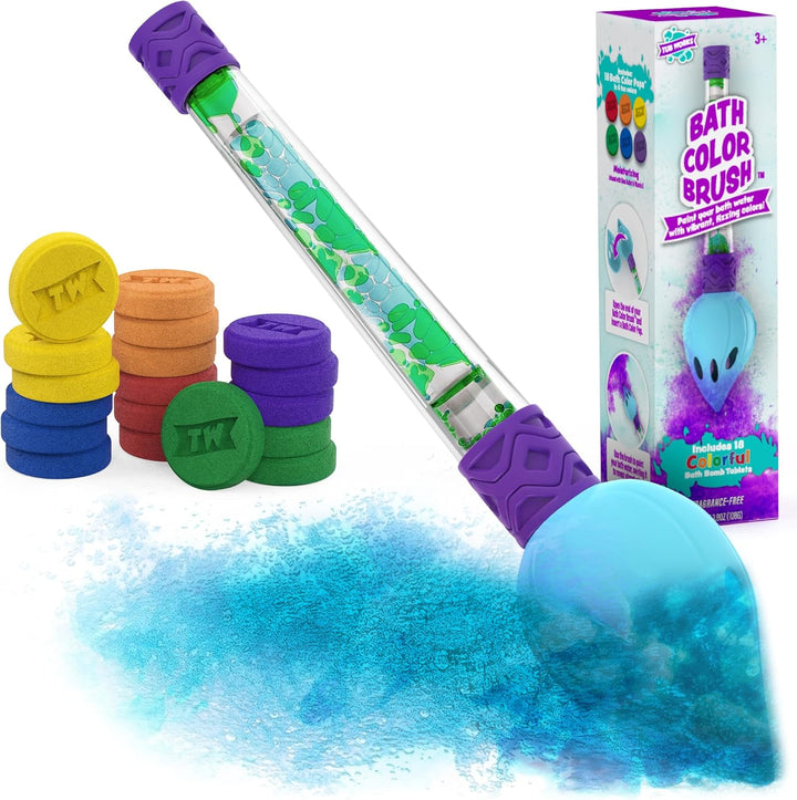 ® Bath Color Brush™ Kids Bath Bomb Set | Nontoxic & Fragrance-Free | Use Brush to Paint Water with Vibrant, Fizzing Colors | Fun Bathbombs for Kids Bath | Creative Bathtub Toys for Toddlers