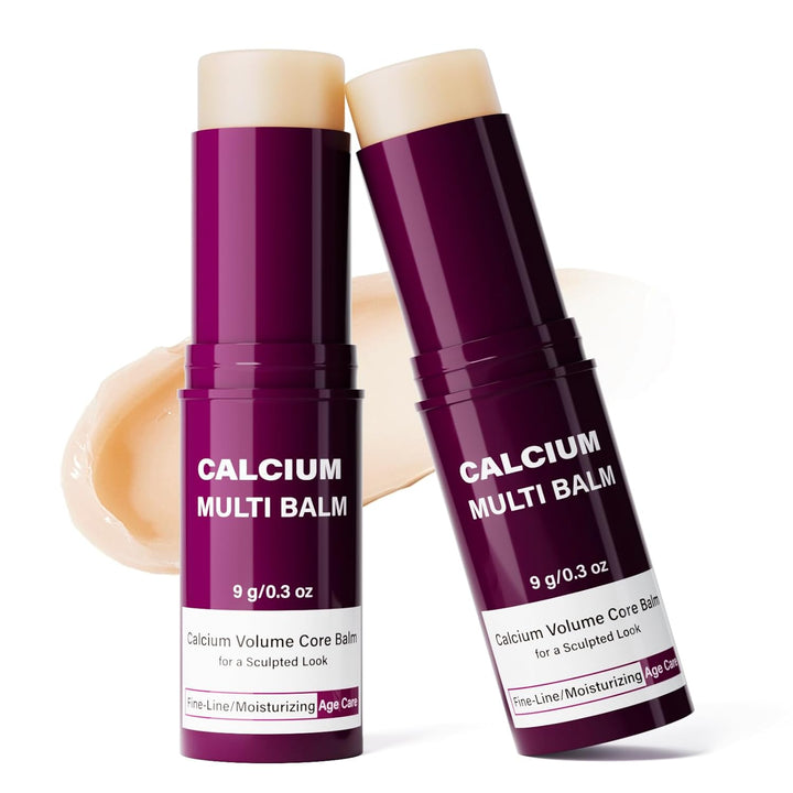 Cemenrete Calcium Multi Balm, Cemenrete Eye Stick, 2Pc Collagen All-In-One Moisturing Multi Stick for Face Eye Neck Hydrating Make up Base Mist Moisture Balm