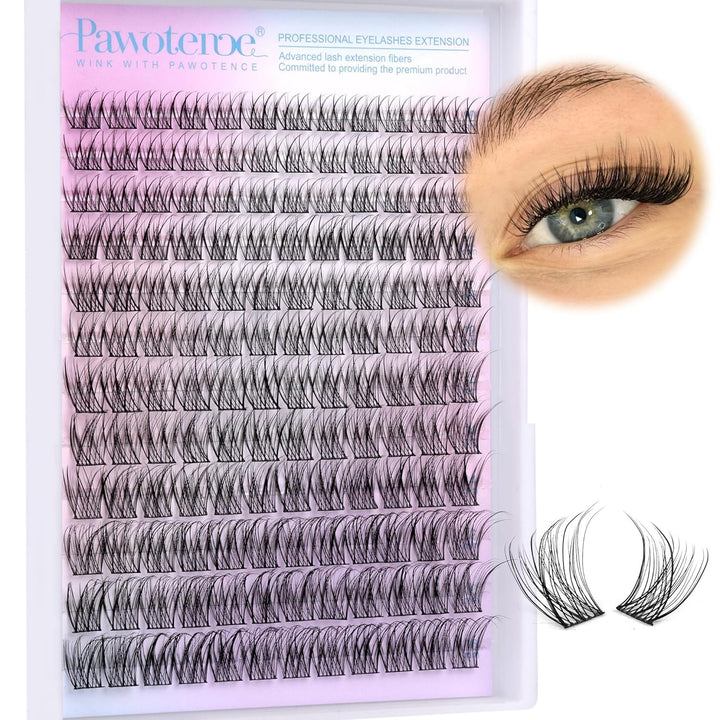 Lash Clusters Wispy Cluster Eyelash Extensions 10-18Mm Individual Lashes DIY Cluster Lashes Extension Soft Comfortable Eyelash Clusters with Thin Band