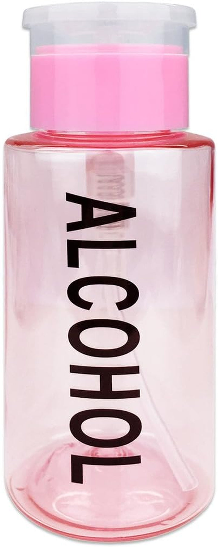 9Oz Gray with Word Imprint Push down Pump Dispenser Empty Refillerable Bottle with Flip Top Cap - for Nail Polish, Travel, Cosmetics Packaging