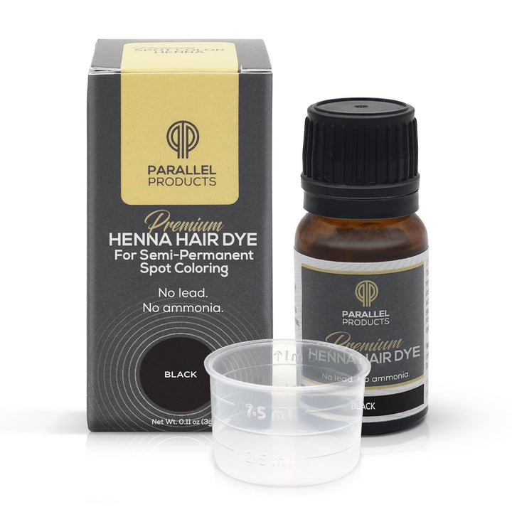 Spot Color Henna Kit - Henna Hair Dye - 3 Grams - Tint for Professional Spot Coloring - with Mixing Dish - Covers Grey Hair - Root Touch up (Dark Brown)