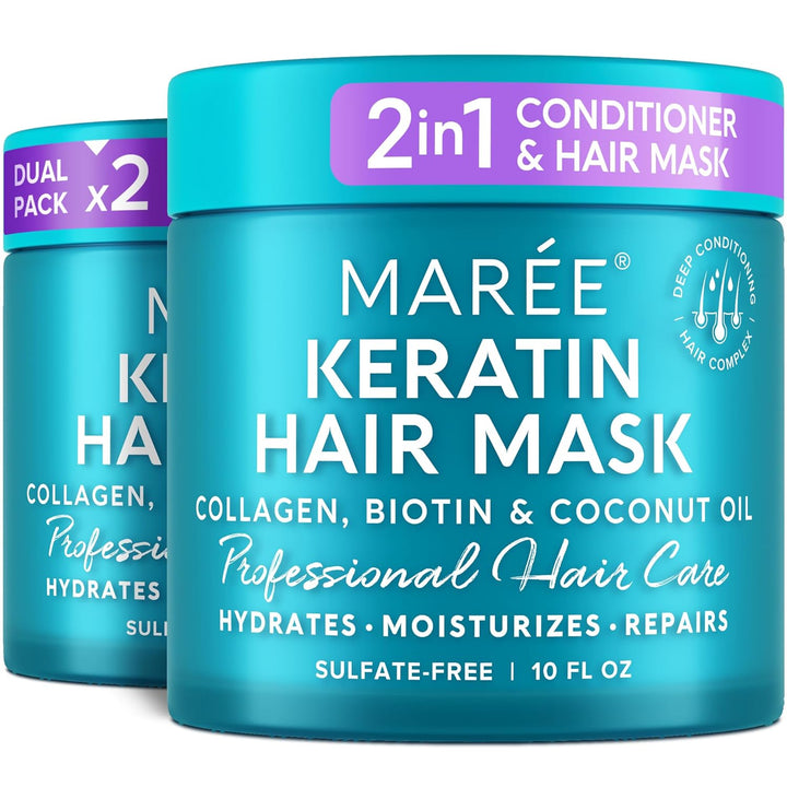 Deep Conditioning Hair Mask for Damaged Hair Treatment - Keratin Hair Care for Hydrating Growth Repair Moisturizing - Dry Curly Color Refreshing - Tratamiento Mascarilla Para El Cabello Seco