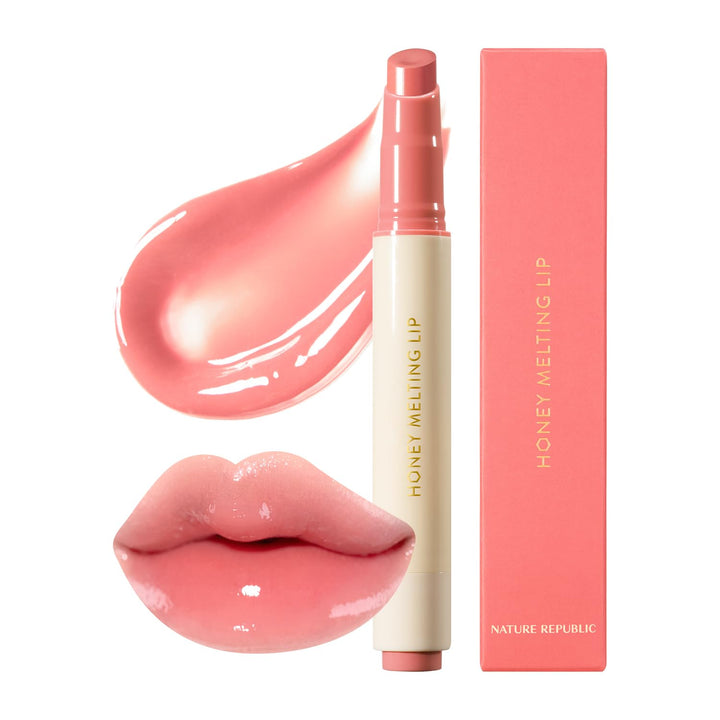 HONEY MELTING LIP GLITTER & PLUMPING (16 MIDNIGHT SPARKLE) SOFT LIP STICK Moisturizing Gloss, Volumizing Formula, Color Changing Sheer Tint, Shine Glimmer Finish, Korean Make Up