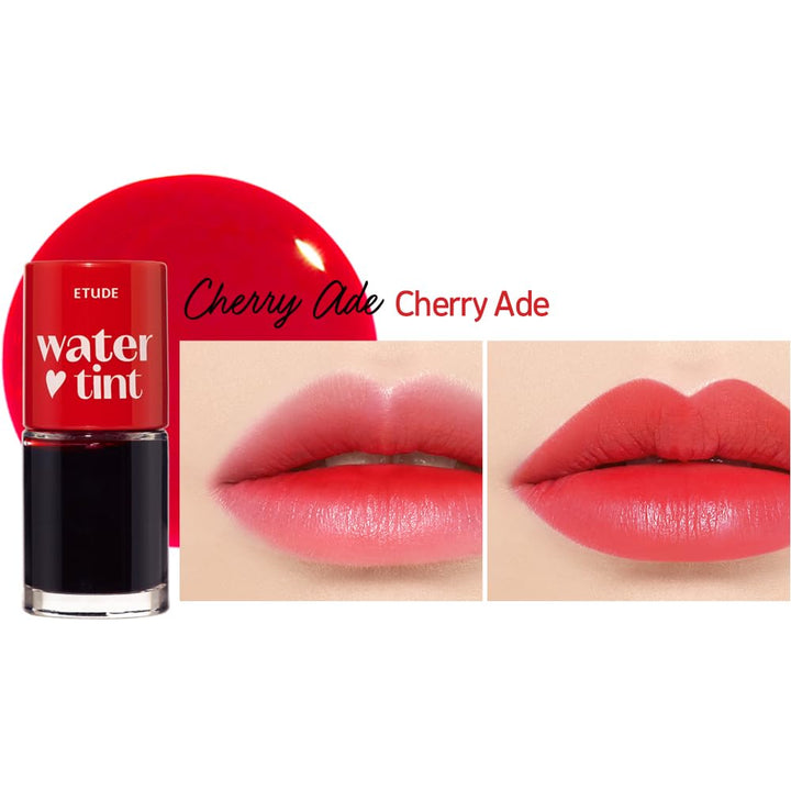 Dear Darling Water Tint - Cherry Ade (9G) | Vivid Color Lip Stain with Moisturizing Weightless & Non-Sticky Finish Lip Stain | Smudge-Proof Lip Tint | Korean Makeup, Kbeauty