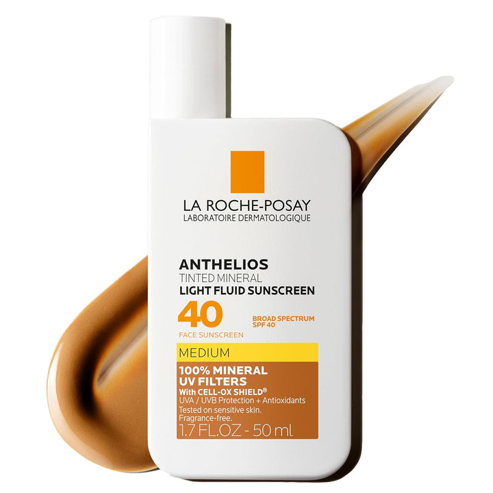 Anthelios Sunscreen SPF 50, Ultra-Light Fluid Broad Spectrum SPF 50, Face Sunscreen with Titanium Dioxide Mineral, Lightweight & Fast-Absorbing, Oil-Free, Matte Finish