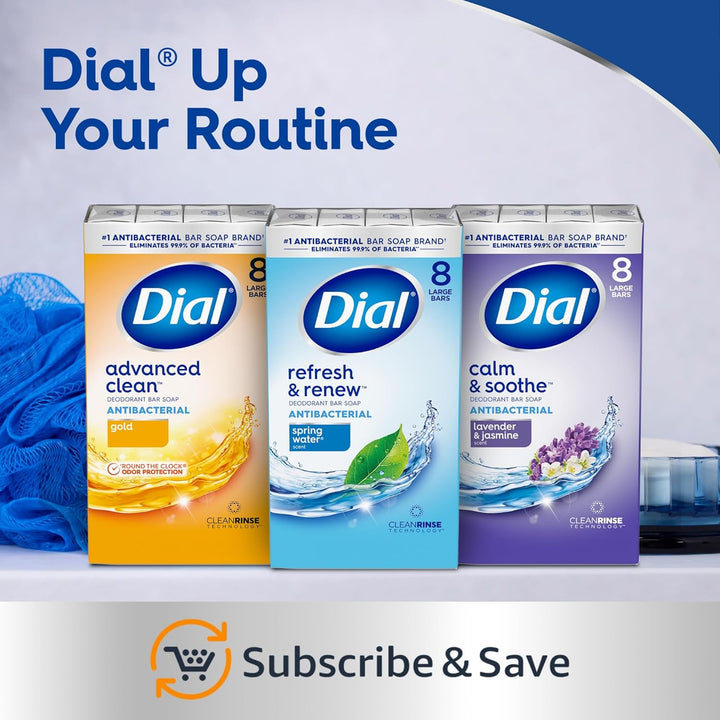 Antibacterial Deodorant Bar Soap, Advanced Clean Gold, 4 Oz, 32 Bars, round the Clock Odor Protection, Dermatologist Tested, with Clean Rinse Technology