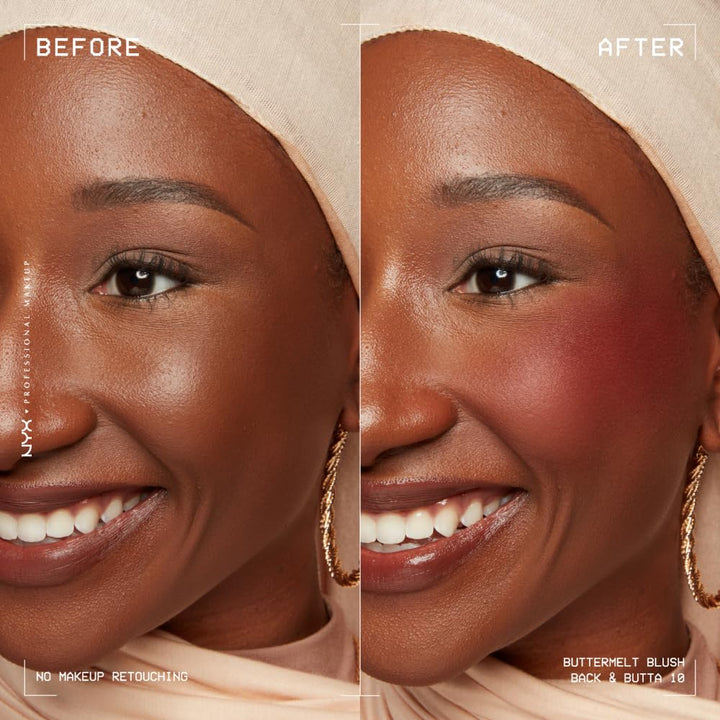 Buttermelt Powder Blush, Fade and Transfer-Resistant Blush, up to 12HR Make up Wear, Vegan Formula - Back and Butta