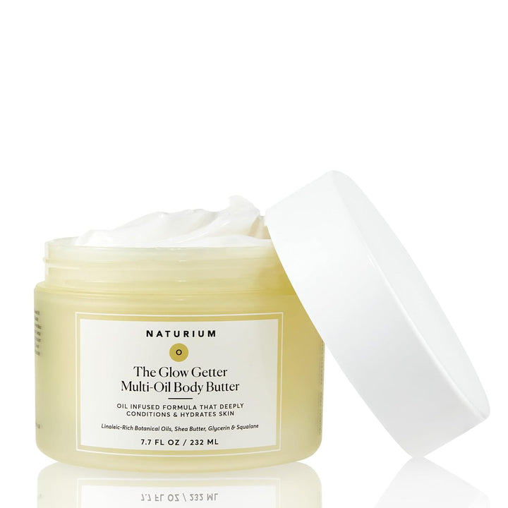 the Glow Getter Whipped Multi-Oil Body Butter, Firming Cream & Body Moisturizer with Shea Butter, 7.7 Fl Oz