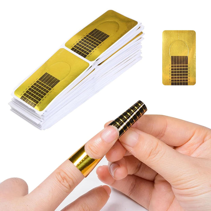 Nail Forms for Builder Gel 100Pcs Nail Extension Forms Beautiful for DIY at Home Nail Forms for Acrylic Nails Create Long Lasting Gel Extensions Professional Nail Art Supplies