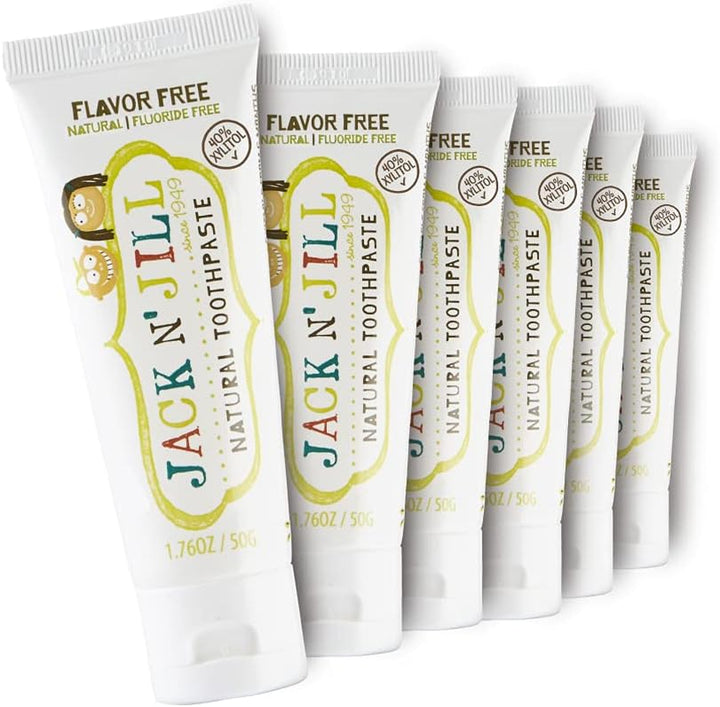 Natural Toothpaste for Kids - Fluoride Free Toothpaste, Safe to Swallow, 40% Xylitol, BPA Free - 1.76 Oz (Variety Pack of 5)