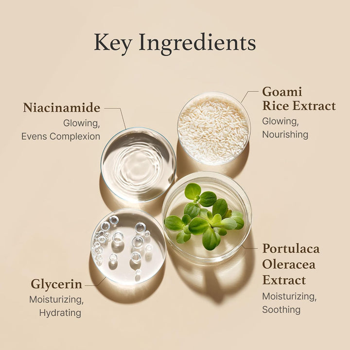 Rice Toner for Sensitive Skin, Rice Extract from Korea, Glow Essence with Niacinamide, Hydrating, Vegan, Alcohol Free, Fragrance Free, Peta Approved, K Beauty Toner, 5.07 Fl Oz