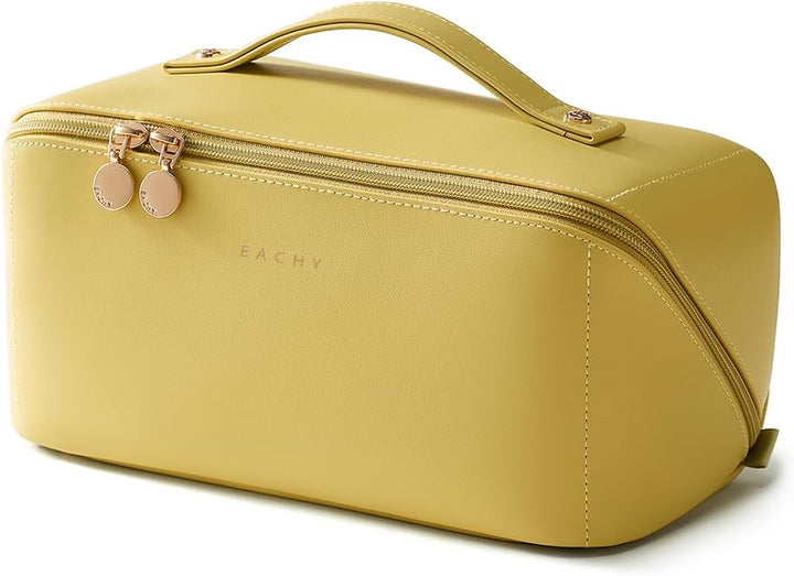 Travel Makeup Bag,Large Capacity Cosmetic Bags for Women,Waterproof Portable Pouch Open Flat Toiletry Bag Pattern Makeup Bag