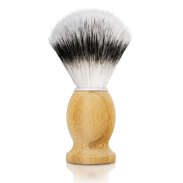 Hand Crafted Pure Badger Shaving Brush for Wet Shave, Comfortable Bamboo Handle, Soft Bristle, Best Gift for Bearded Man