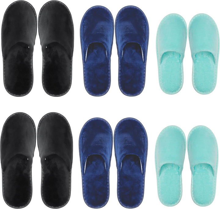 6-10 Pairs Spa Slippers, Non Slip Disposable Slippers for Guest, Washable Reusable, Which Can Be Used as Women Men, House, Indoor, Bathroom, Bedroom, Hotel, Bride Slippers