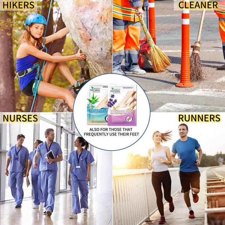 5 Pack Foot Peeling Mask,Exfoliator Peel off Calluses Dead Skin Callus Remover,Foot Mask for Dry Cracked Feet,Foot Peel Masks for Men and Women Feet Peeling Mask for Stocking Stuffers